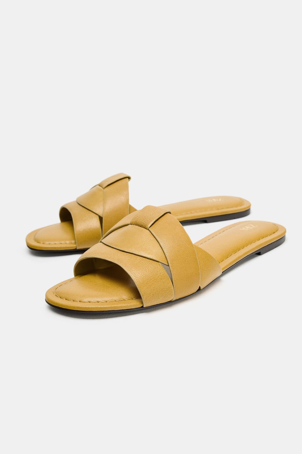 Flat Leather Criss-Cross Sandals
