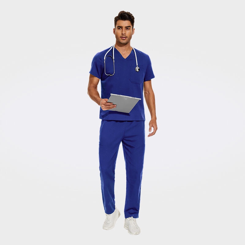 Men's Classic Medical Scrub Uniform Set