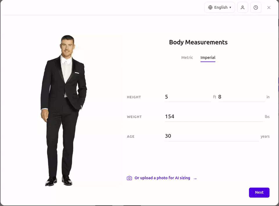 Native Shopify app. Trained on your sizes.